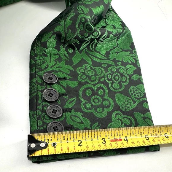Burberry Embossed Blazer Jacket Royal Emerald Green Large - Picture 13 of 16